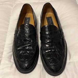 Crocodile Black Shoes